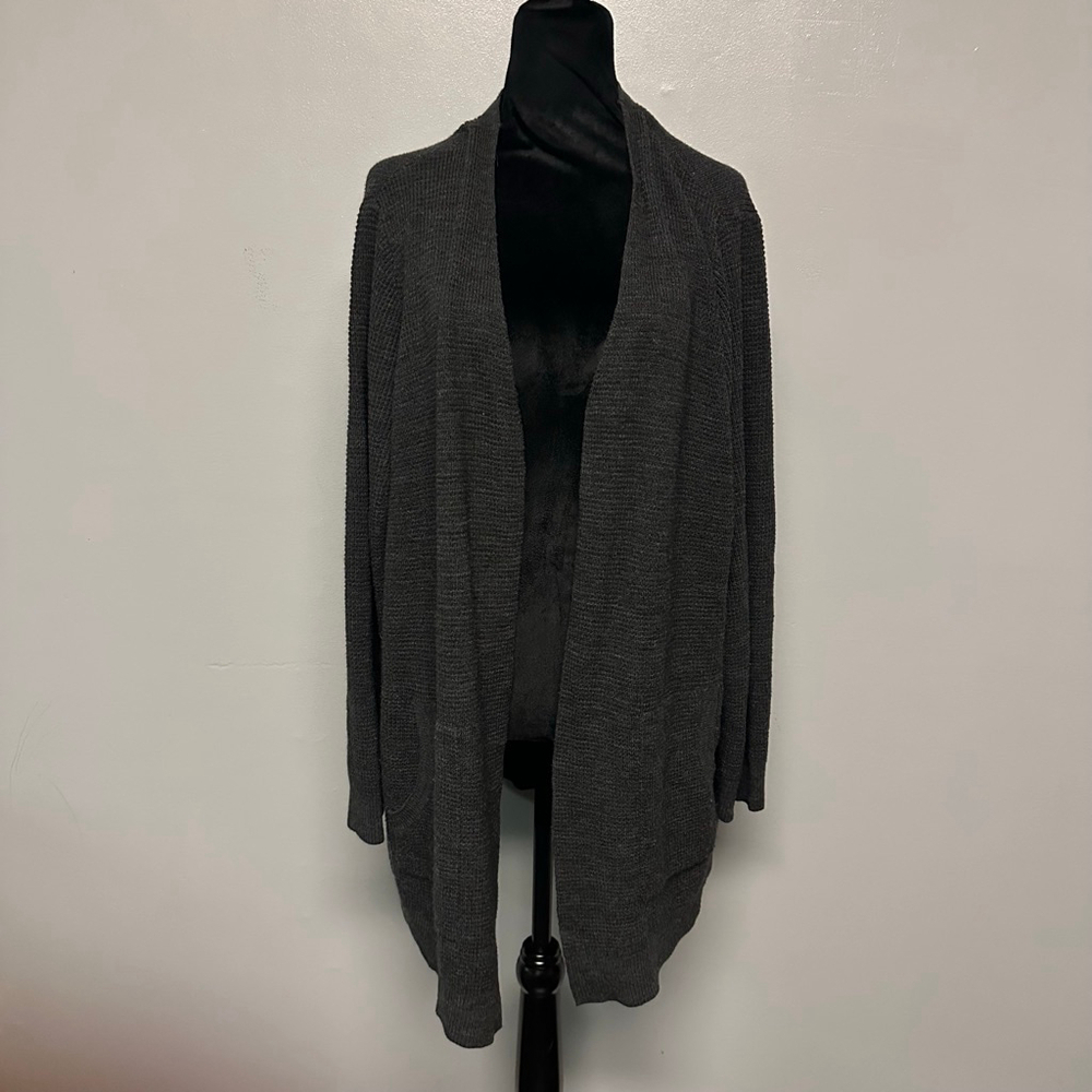 Women's Lane Bryant Charcoal Ribbed Open from Cardigan Size 18/20 %100 acrylic